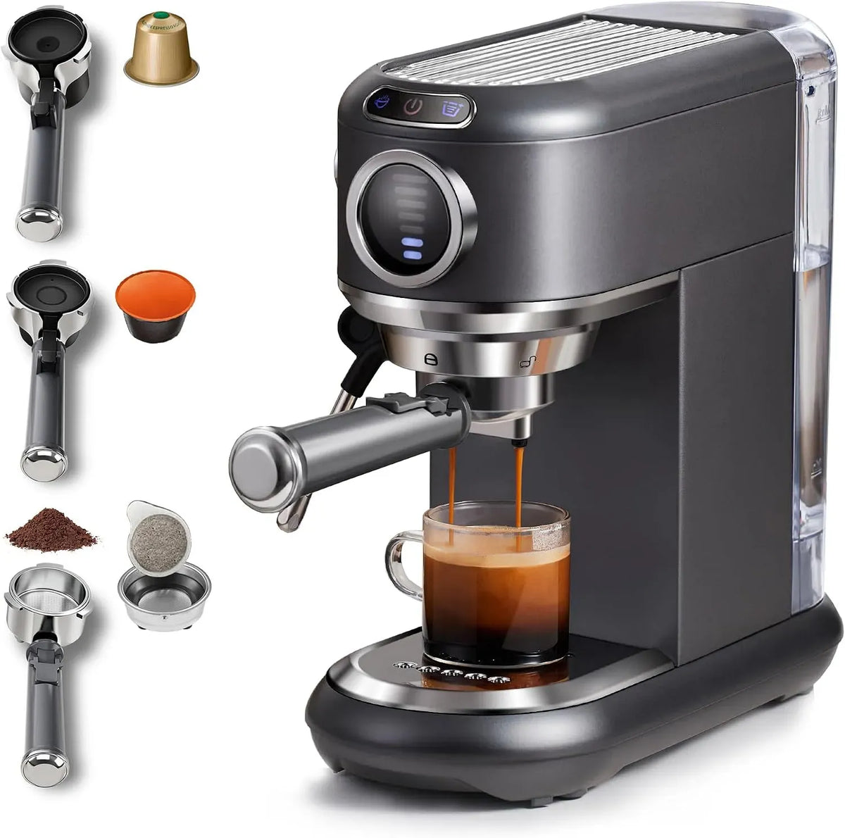 Macchina da caffè, 1,1 L, CAFELFFE MK-601F, ampio serbatoio, ESE e caffè macinato