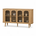 Credenza in Legno di Rovere con Ante in Vetro