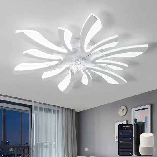 Google Ventilatore, Wi-Fi, Google Assistant, Alexa e Siri, bianco