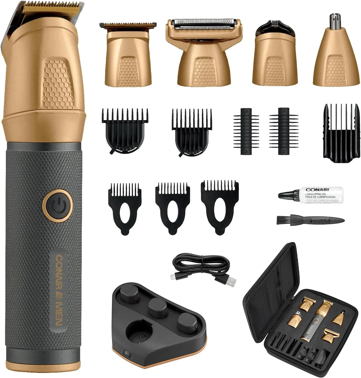 Rasoio, IP65, 19 pezzi, per peli del naso, barba