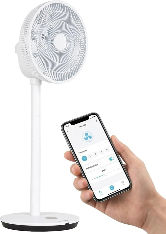 Ventilatore, 100 cm, timer, oscillazione, USB, timer fino a 8 ore, regolabile in altezza da 11,35 a 100 cm, oscillazione a 90°, 4 velocità