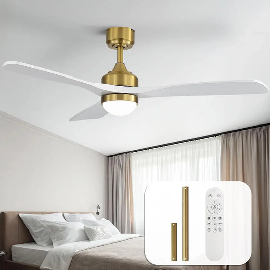 Ventilatore, ventola per circolazione dell'aria, legno, Sofucor Ventilatore da Soffitto con Luce